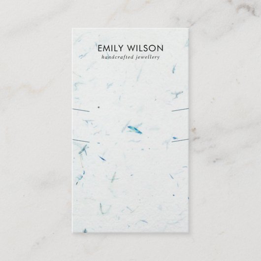 アクアペタル手作り紙ロングネックレスディスプレイ 名刺 (正面)