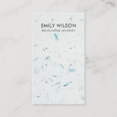 アクアペタル手作り紙3スタッドイヤリングディスプレイ 名刺 (正面)