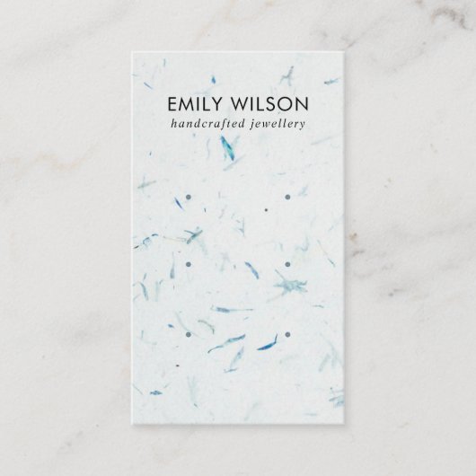 アクアペタル手作り紙3スタッドイヤリングディスプレイ 名刺 (正面)