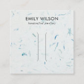 アクアペタル手製紙ヘアクリップ表示カード スクエア名刺 (正面)