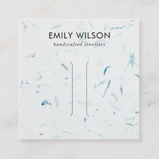 アクアペタル手製紙ヘアクリップ表示カード スクエア名刺 (正面)