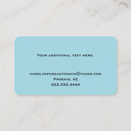 アクアペファンシーージャントコーチ名刺 名刺 (裏面)