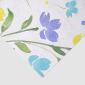 アクアペリウィンクルイエローウォーター色のフローラステム 薄葉紙 (詳細)