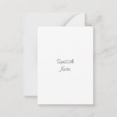 アクアペリウィンクルイエローウォーター色の花茎 ノートカード (裏面)