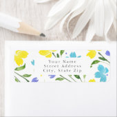 アクアペリウィンクルイエローウォーター色の花茎 ラベル (インサイチュ)