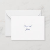 アクアペリウィンクルパープルウォーター色の花茎 ノートカード (裏面)