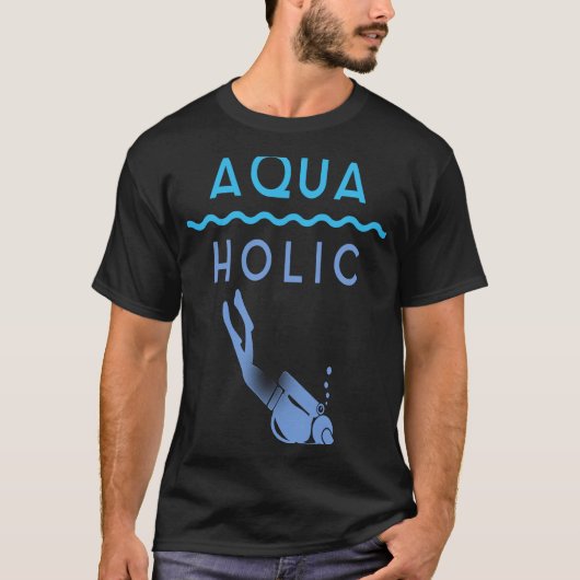 アクアホリックスキューバダイビング Tシャツ (正面)