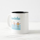 アクアホリック水エアロビクス水流ビクス女性 ツートーンマグカップ (正面左)