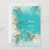 アクアホワイトのウェディングエンゲージメントアニバーサリー 招待状 (正面)