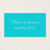 アクアホワイトグレースノーフレーク結婚式の引き出物ラベル (裏面)