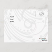 アクアホワイトシックビジネスサンキューカード ポストカード (裏面)