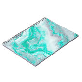 アクアホワイトジェムストンアゲートミネラルクォーツ ノートブック (左側)