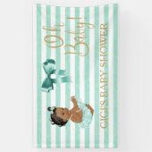アクアホワイトストライプベビーバレリナツツ 横断幕 (縦)