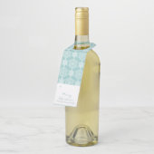 アクアホワイトスノーフレーククリスマスホリデーギフト ボトルネックタグ (アングル)