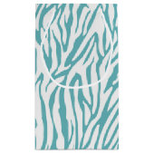 アクアホワイトゼブラプリント スモールペーパーバッグ (裏面)