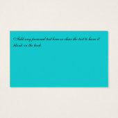 アクアホワイトダマスクウェディングメッセージカード (裏面)