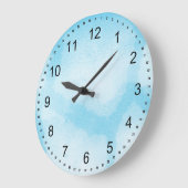 アクアホワイトミストキリンプリント ラージ壁時計 (傾斜)