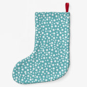 アクアホワイト紙吹雪ドット スモールクリスマスストッキング (裏面)