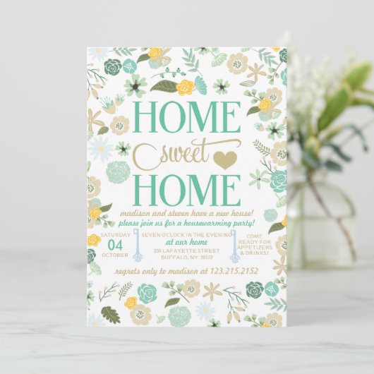 アクアホームスイートホーム引っ越し祝いパーティーパーティー 招待状 (スタンド正面)