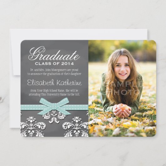 アクアボウチョークボードレース卒業発表 招待状 (正面)