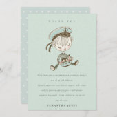 アクアボーイズの小さなセーラーのお誕生日 サンキューカード (正面/裏面)