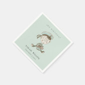 アクアボーイズリトル航海のセーラーニーエイジ誕生日 スタンダードカクテルナプキン (角)