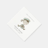 アクアボーイズリトル航海のセーラーニーエイジ誕生日 スタンダードカクテルナプキン (角)