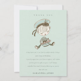 アクアボーイズ リトルセーラー ナウティカル 誕生日どんな年齢でも サンキューカード