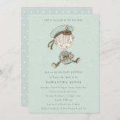 アクアボーイ小さなセーラー航海のベビーシャワー招待状 サンキューカード (正面/裏面)