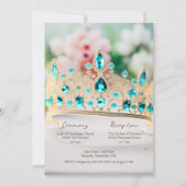 アクアマエレガントリンアンドゴールデンティアラキンセアニラ 招待状 (裏面)