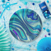 アクアマエレガントリンパウアレインボーシインスパイアェル ペーパープレート (パーティー)