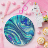 アクアマエレガントリンパウアレインボーシインスパイアェル ペーパープレート (パーティー)