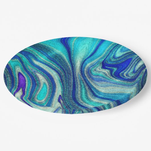 アクアマエレガントリンパウアレインボーシインスパイアェル ペーパープレート (アングル)