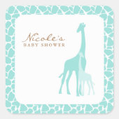 アクアママ&ベビージラフェス スクエアシール (正面)