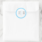 アクアマリゴールドMonogramスタンプ ラウンドシール (バッグ)