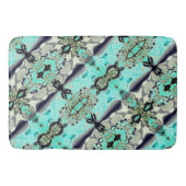 アクアマリンとグレーシェードの大規模なミラーリング バスマット (正面)
