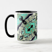 アクアマリンとグレーシェードの大規模なミラーリング マグカップ (左)
