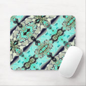アクアマリンとグレーシェードのthroの大規模なミラーリング マウスパッド (マウス)