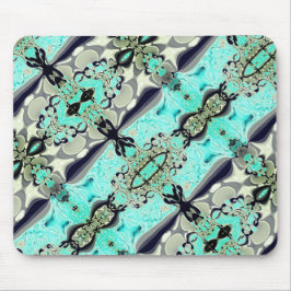 アクアマリンとグレーシェードのthroの大規模なミラーリング マウスパッド