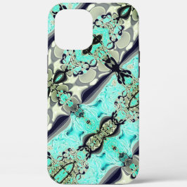 アクアマリンとグレーシェードのthroの大規模なミラーリング iPhone 12 pro max ケース