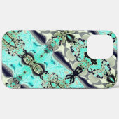 アクアマリンとグレーシェードのthroの大規模なミラーリング Case-Mate iPhoneケース (裏面 (横))