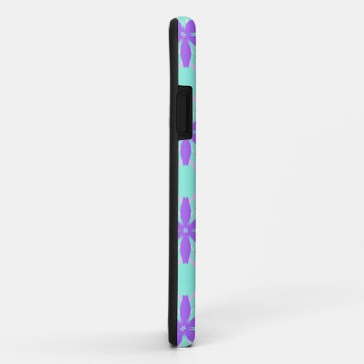 アクアマリンとピンクの花びらがある紫色の花 Case-Mate iPhoneケース (裏面/右)