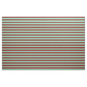 アクアマリンと濃い赤ストライプ色 ファブリック (ファットクウォーター)