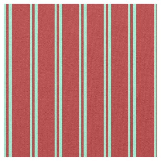 アクアマリンと赤線 ファブリック (クローズアップ)