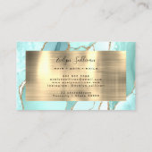 アクアマリンと金ゴールドアゲートの名刺 名刺 (裏面)
