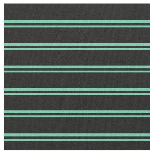 アクアマリンと黒の裏地パターン ファブリック (クローズアップ)