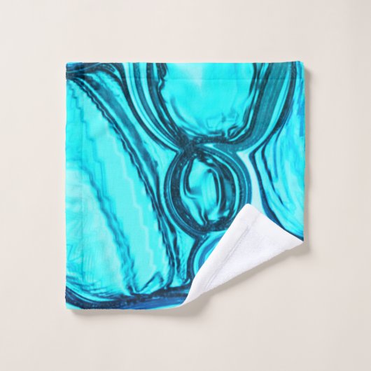 アクアマリンに似たトーンの石のように丸い バスタオルセット (ウォッシュタオル)