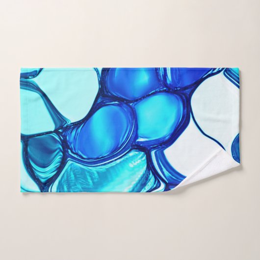 アクアマリンに似たトーンの石のように丸い バスタオルセット (ハンドタオル)