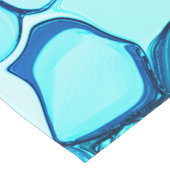 アクアマリンに似たトーンの石のように丸い ロングテーブルランナー (コーナー)