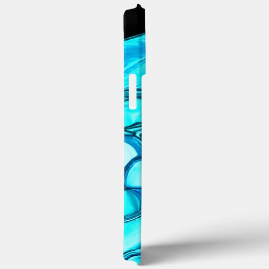 アクアマリンに似たトーンの石のように丸い Case-Mate iPhoneケース (裏面 / 右)